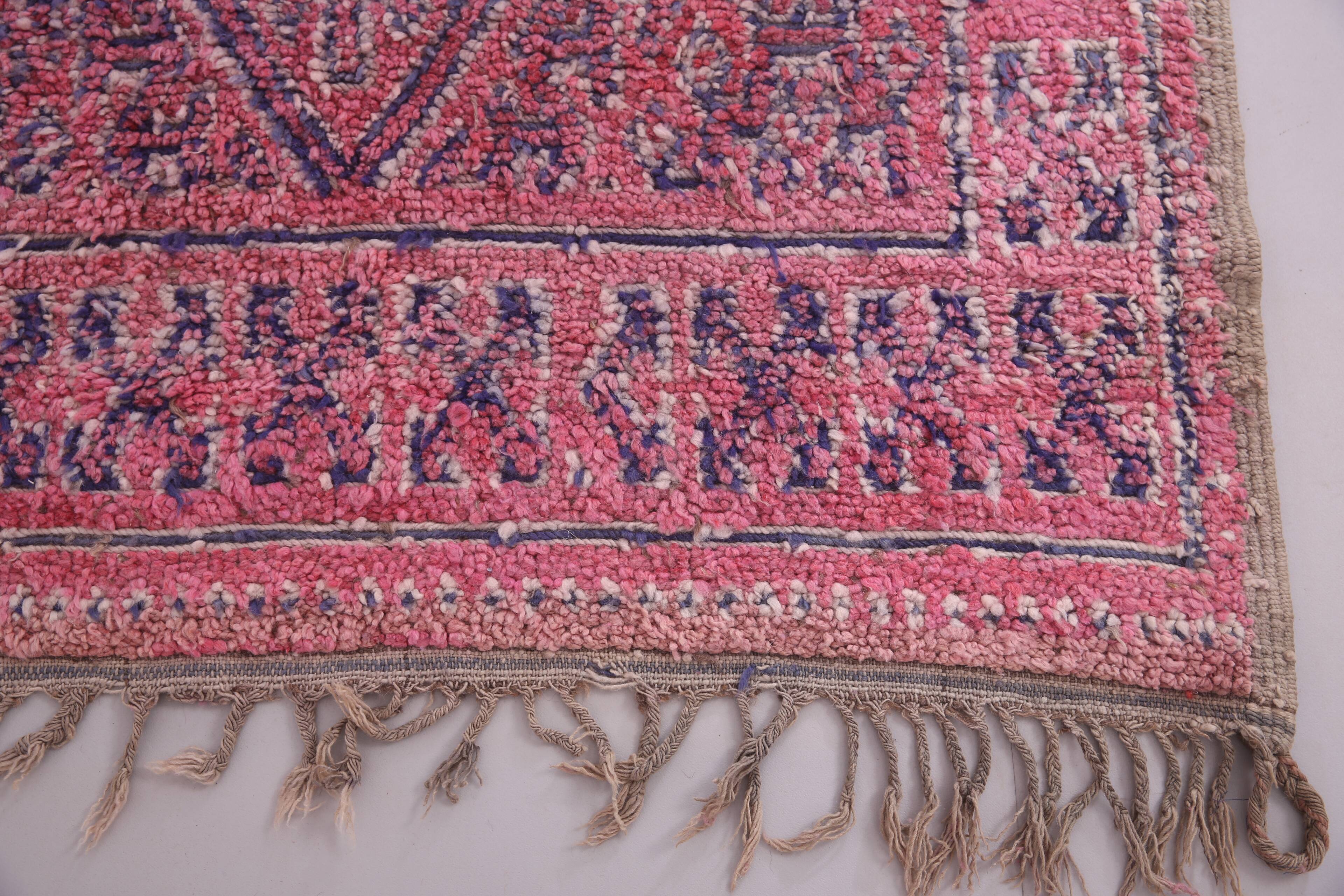 Vintage Moroccan Rug 212 x 381 cm - Beni Mguild rug - Handmade berber rug