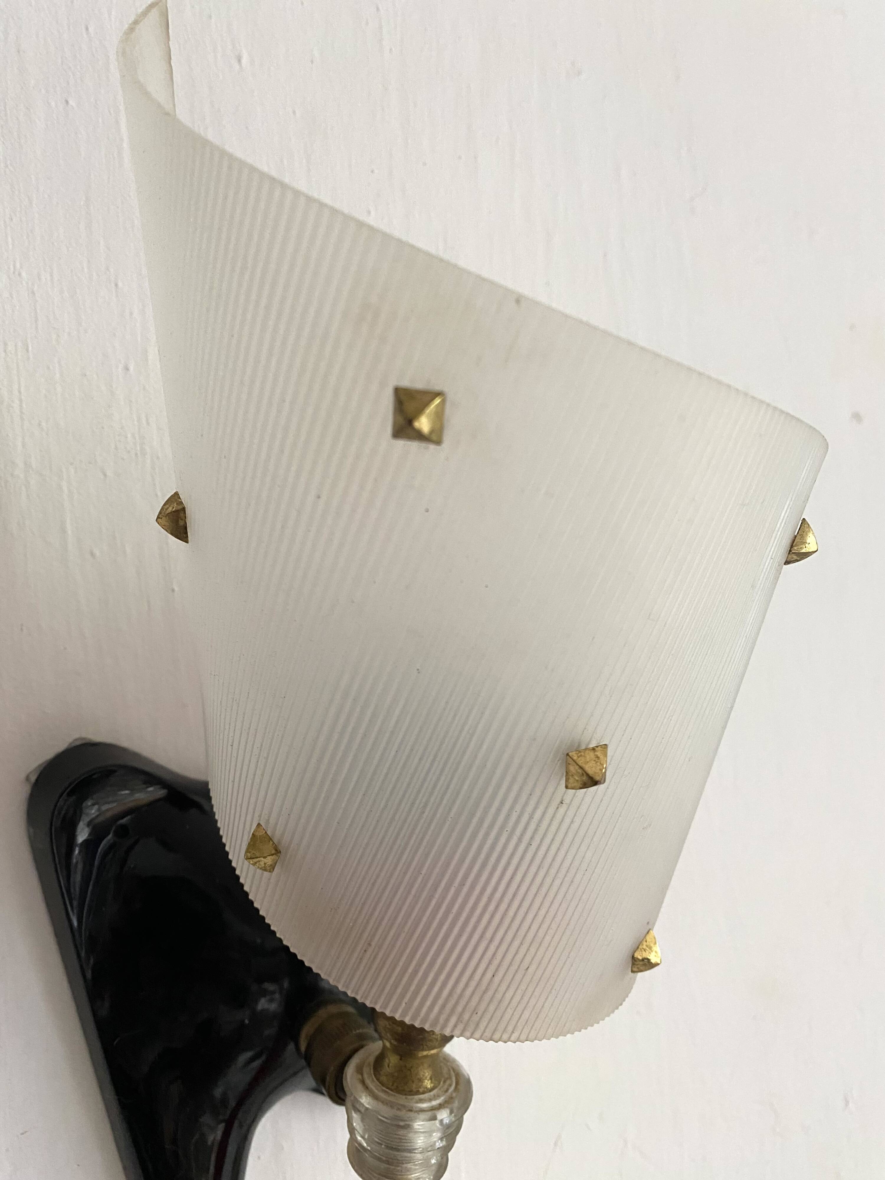 Pair of 50s-60s wall lights