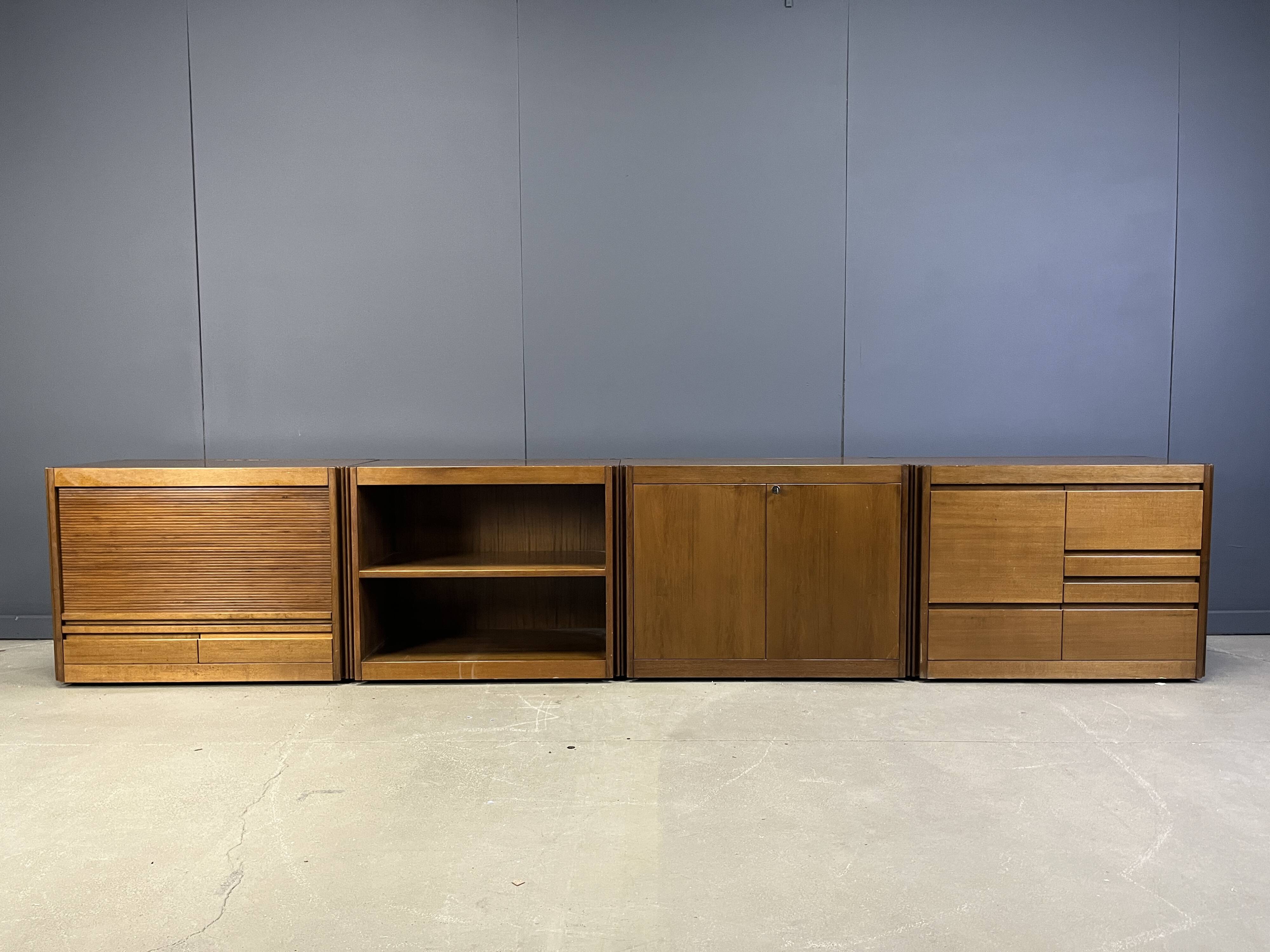 Vintage 4d sideboard by Angelo Mangiarotti for Molteni, 1970s