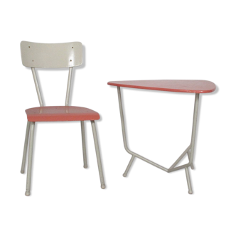 Side table with chair by Wim Rietveld pour Auping