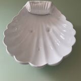 Large vintage shell empty pocket in enameled ceramic