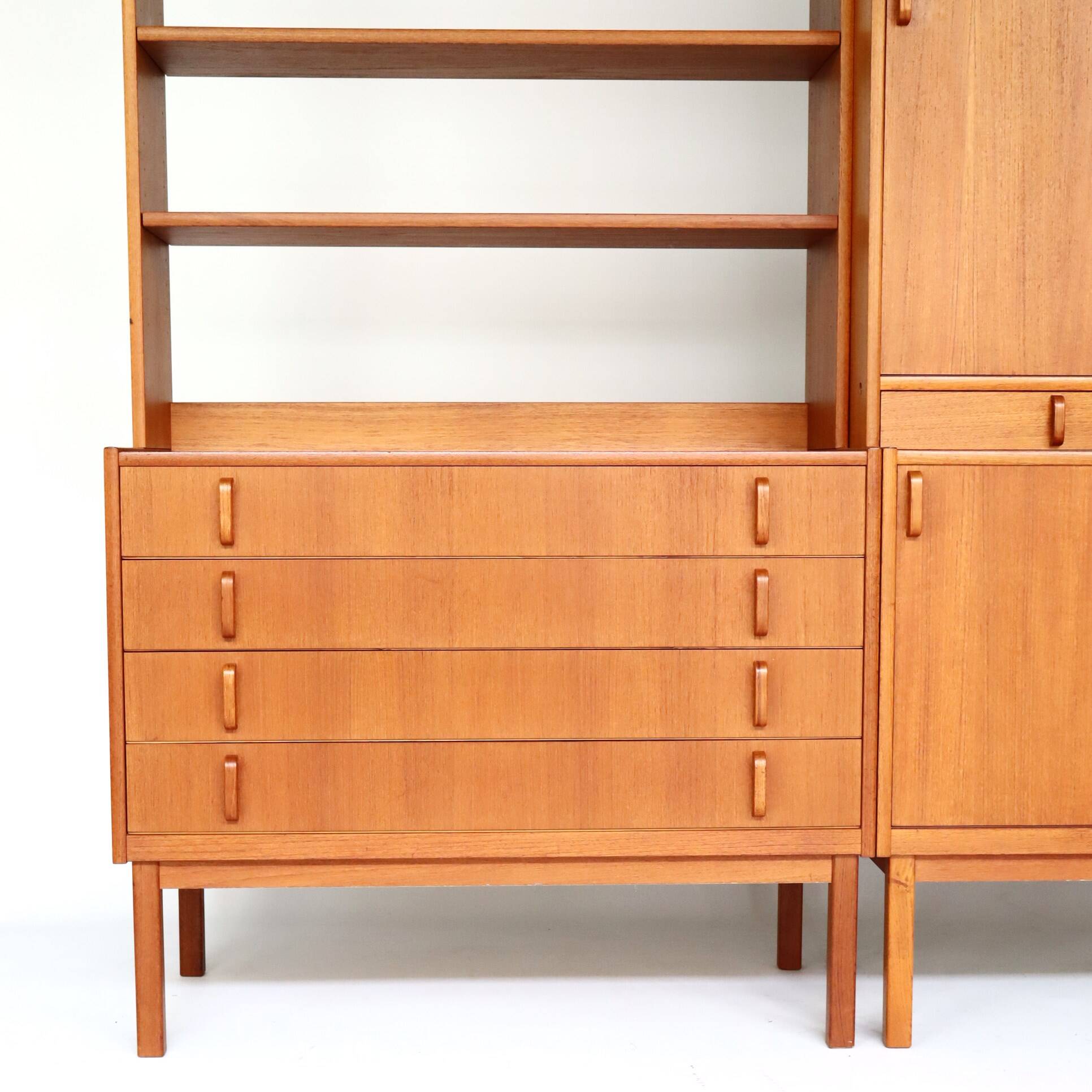 Pair of Scandinavian teak bookcases from the 60s