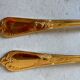 Vintage golden teaspoons