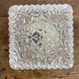 Vintage square molded glass ceiling light