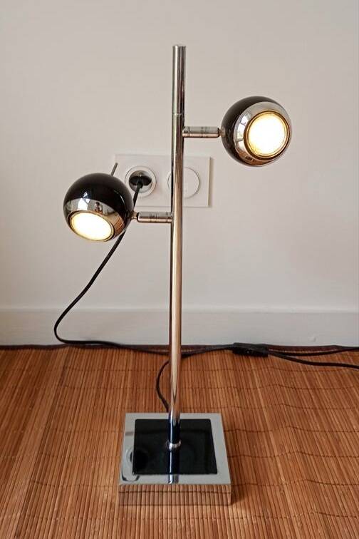 Seylumière Hary vintage design lamp – Double adjustable spotlight – 1980s