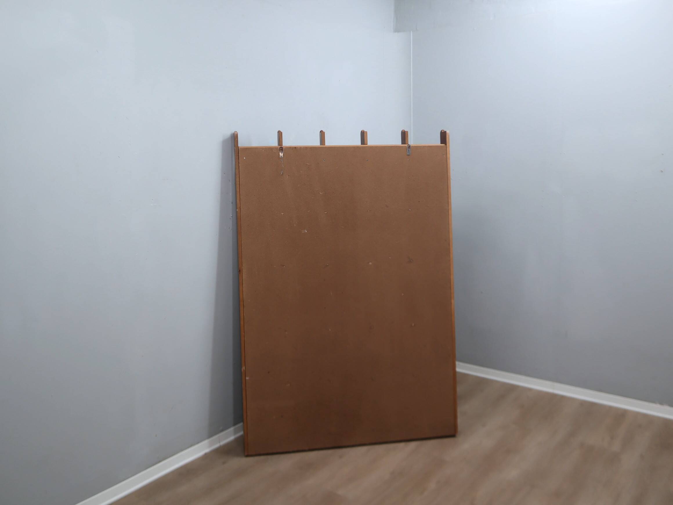 Vintage 1970s La Moderna Wood Entryway coat rack with mirrors