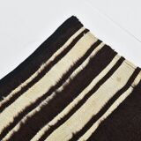 4x6 Black & Beige Handmade Wool Kilim Rug, 127x176 Cm