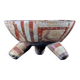 Polychrome ceramic tripod cup from the Mesoamerican tradition