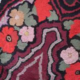 Tapis ancien fait main American Hooked 75cm x 130cm - 1C990