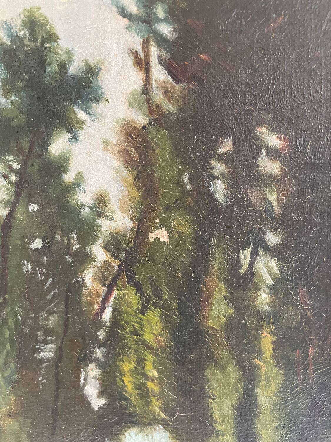 The path in the forest, oil on canvas