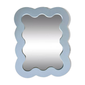 Wavy wood cloud mirror