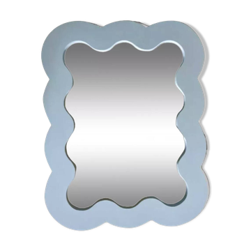 Miroir nuage en bois ondulé