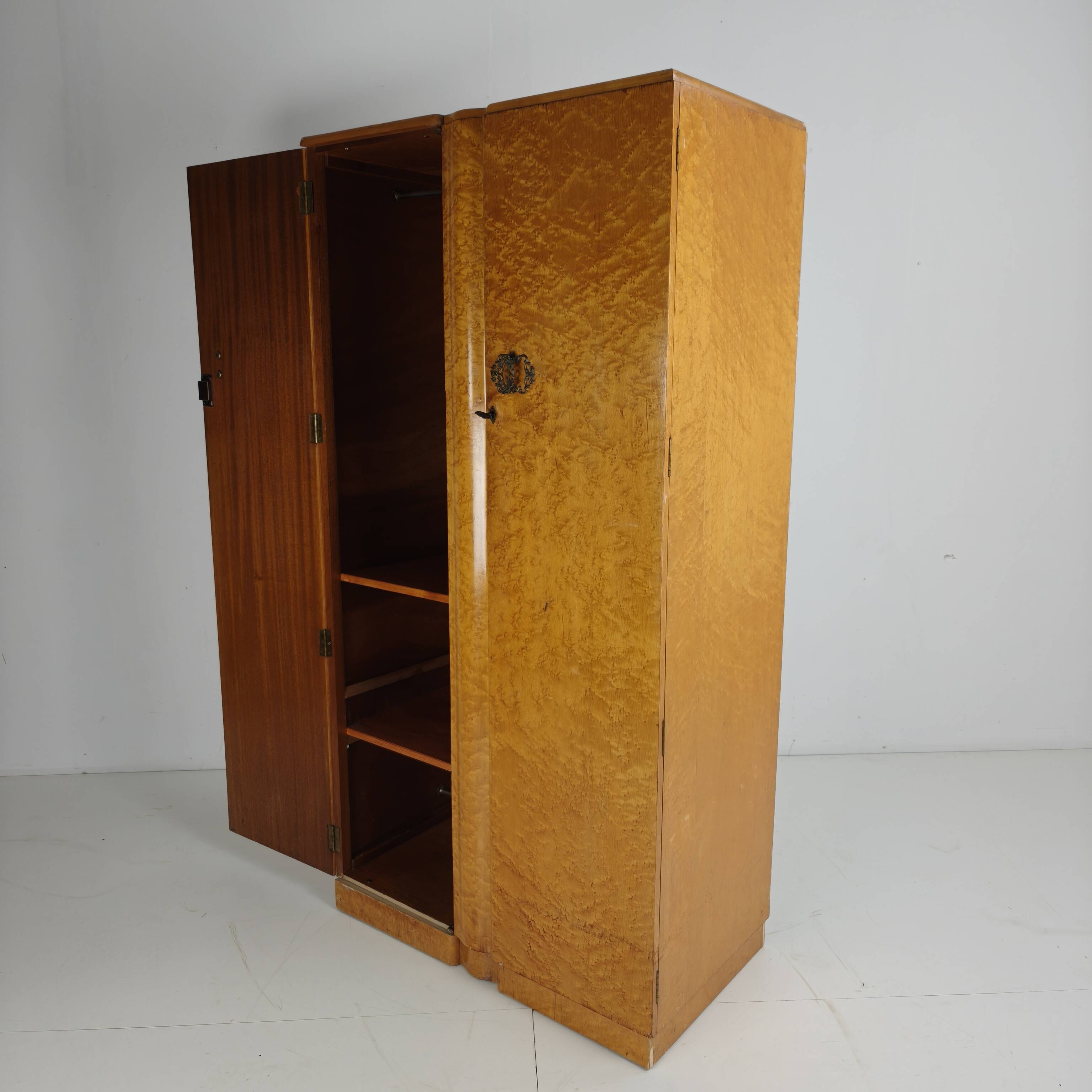 English Art Deco Gentleman’s Wardrobe by Wrighton Furniture