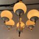 6 suspended glass lamps in white brass by Hans-Agne Jakobsson, 1960s, Sweden