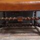 Important antique Louis XIII style office chair, 19th century
