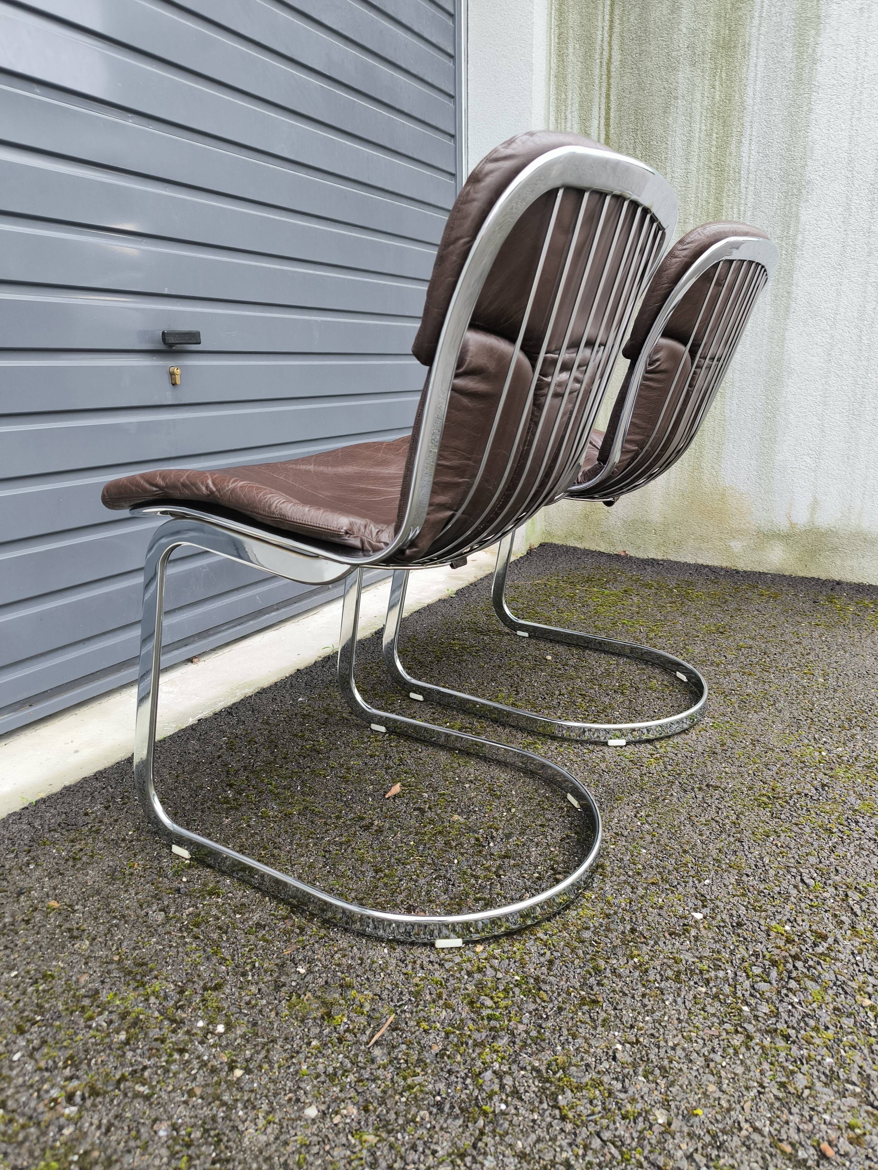 Pair of designer chairs from Cidue Italy
