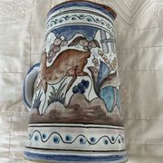 Coimbra ceramic pitcher, deer decor