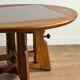 Height-adjustable table in oak and ceramic – Guillerme & Chambron, France