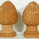 Set de 2 pommes de pin en terre cuite moulée 35 cm