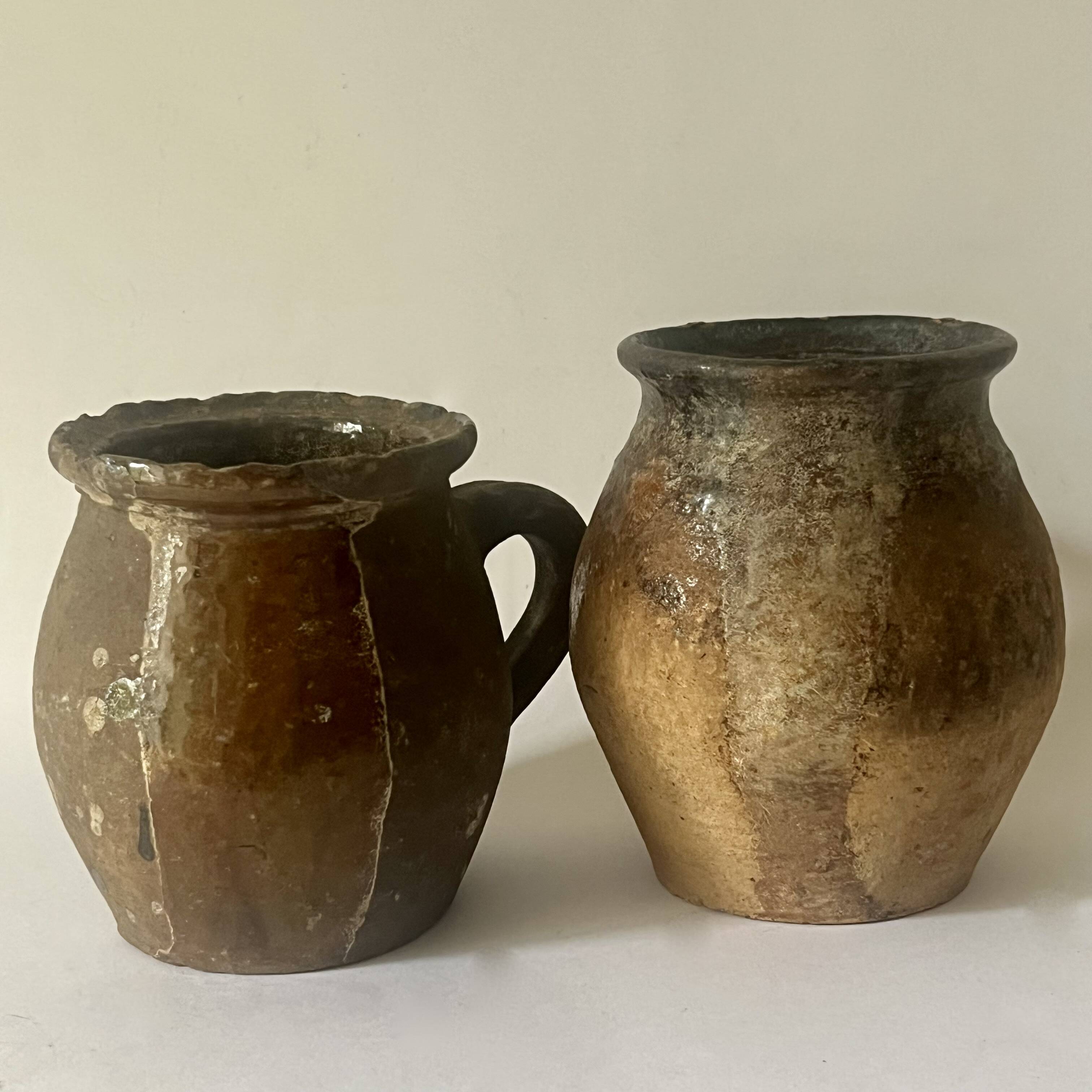 Paire de poteries rustiques, XIXᵉ siècle