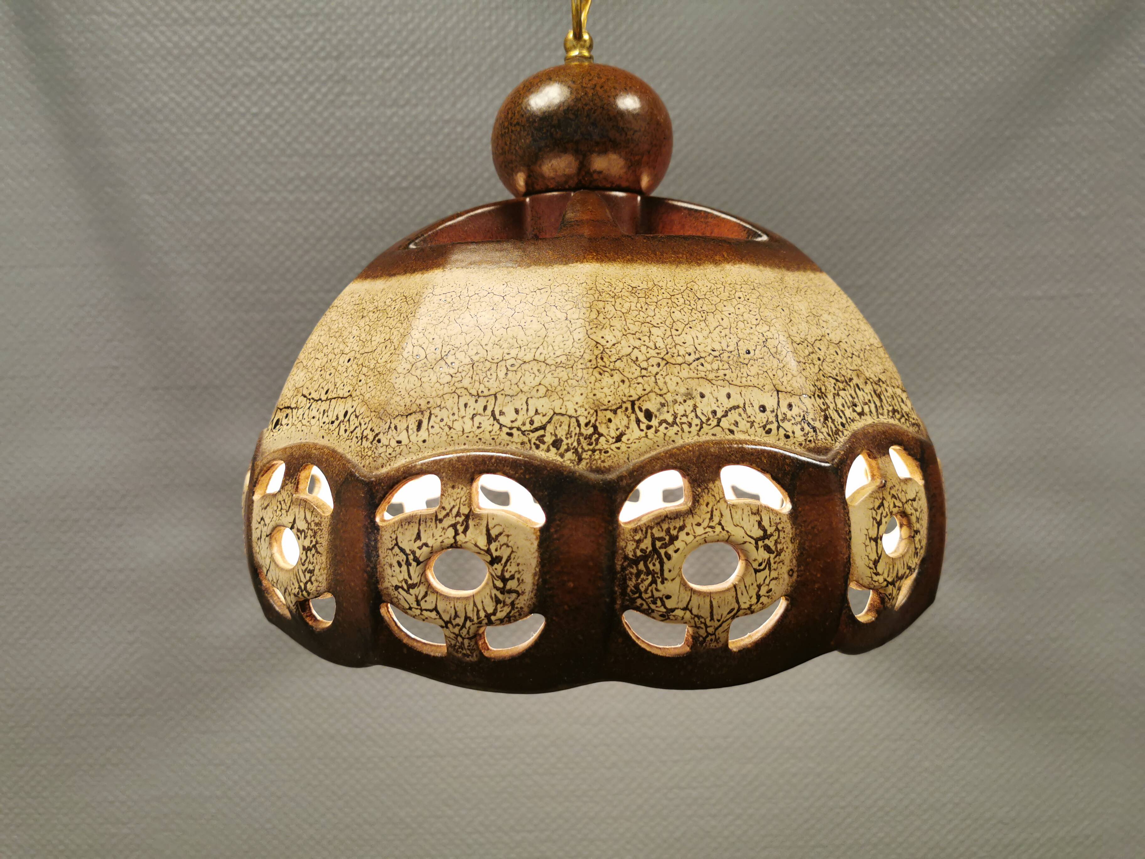 Ceramic hanging lamp, Danish from the 1970s.