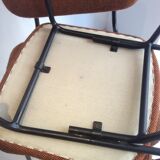 4 chairs vintage metal and fabric structure