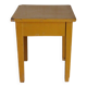 Farm stool painted in yellow ochre made of solid pine - 1940s