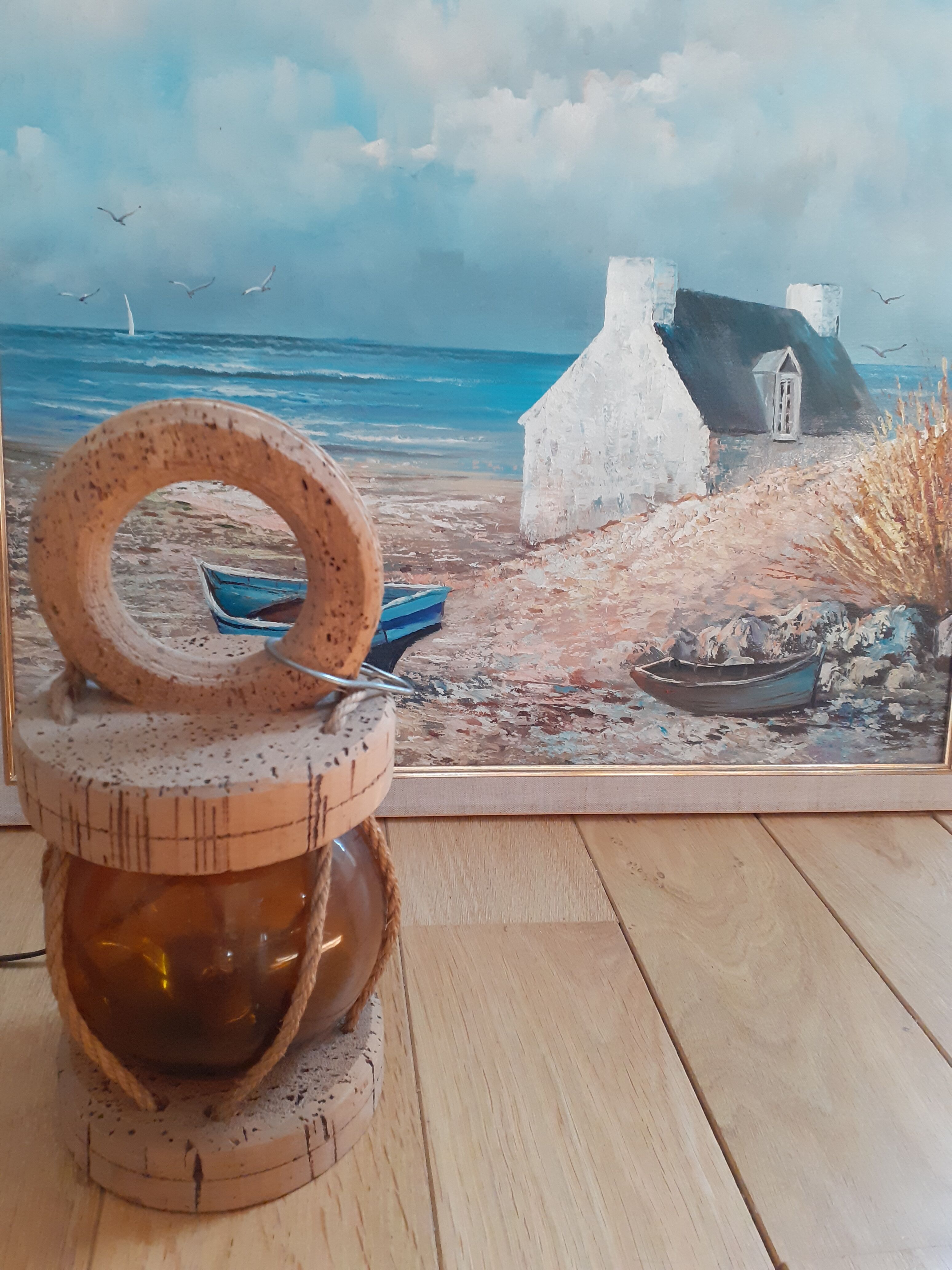 Painting breton landscape signed nedelec