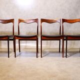 Set of 4 AWA rosewood dining chairs