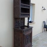 Ancien meuble vaisselier bois massif sculpté