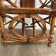Organic Modernist Armchair in Rattan and Cowhide, Italian Work, A