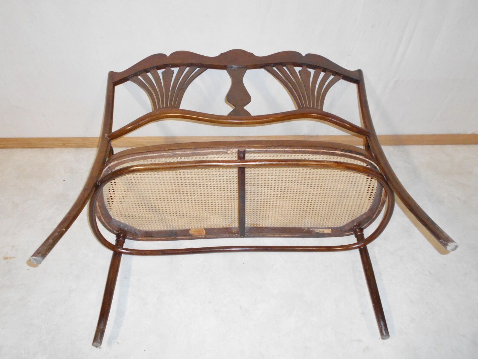 Fischel art nouveau bench in bentwood