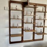 Set of three modular Scandinavian design shelves 1960.