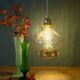 Vintage amber glass suspension globe