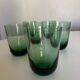 Set de 6 verres gobelets XL 1960 en verre vert