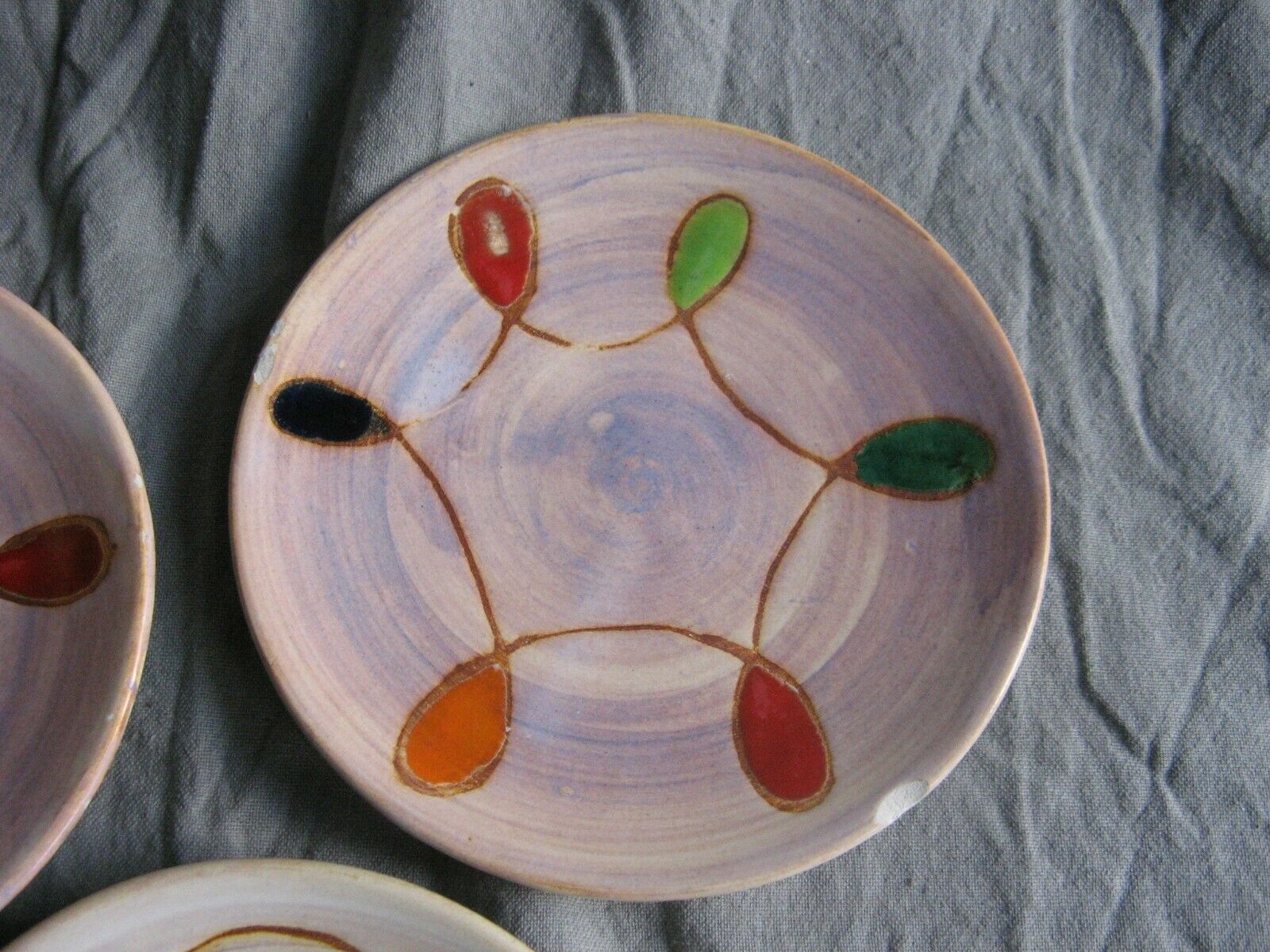 Lot of 3 faetic cups by Vallauris Marie Christine Treinen