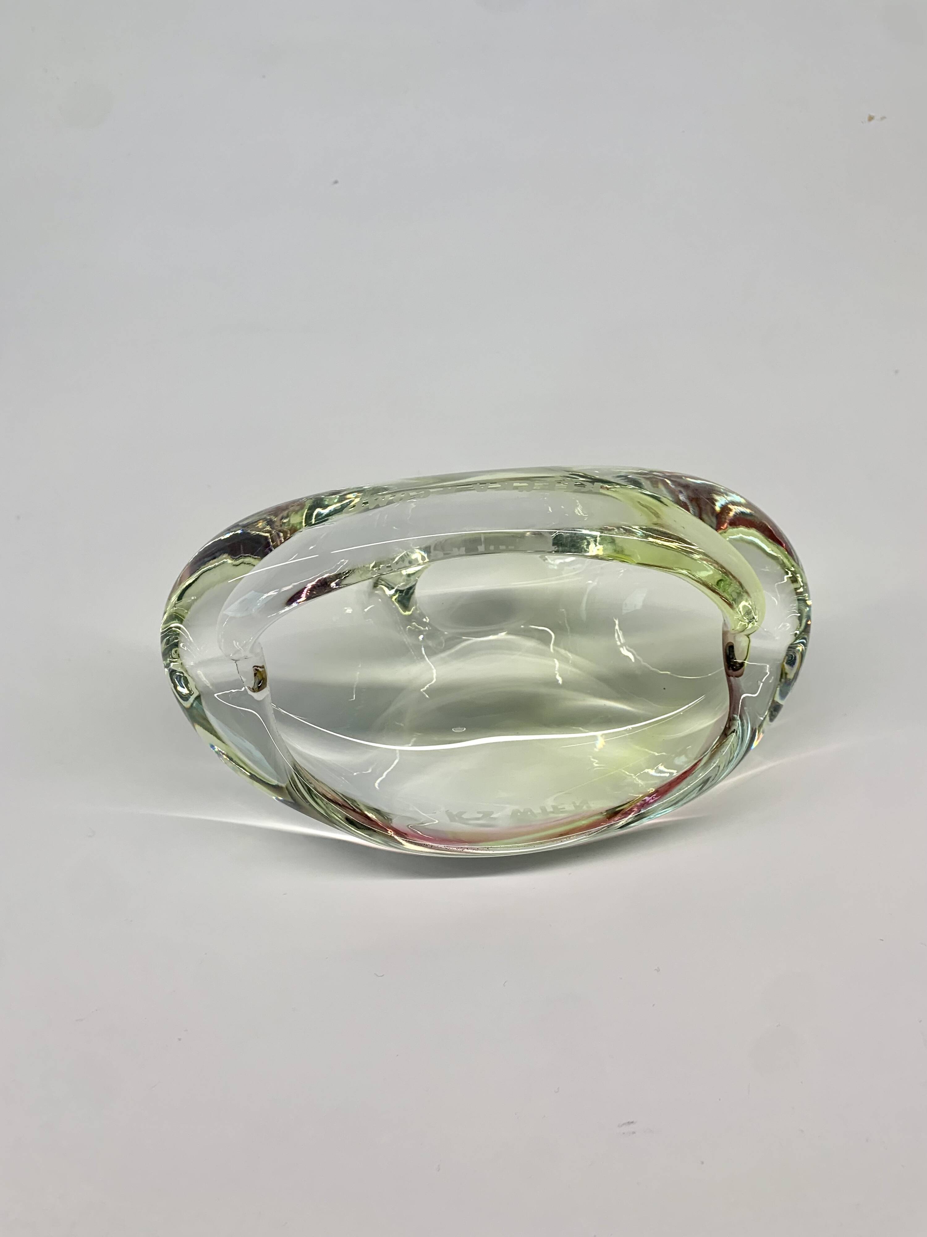 Bowl by Jozef Hospodka for Chribska Sklarna, 1960