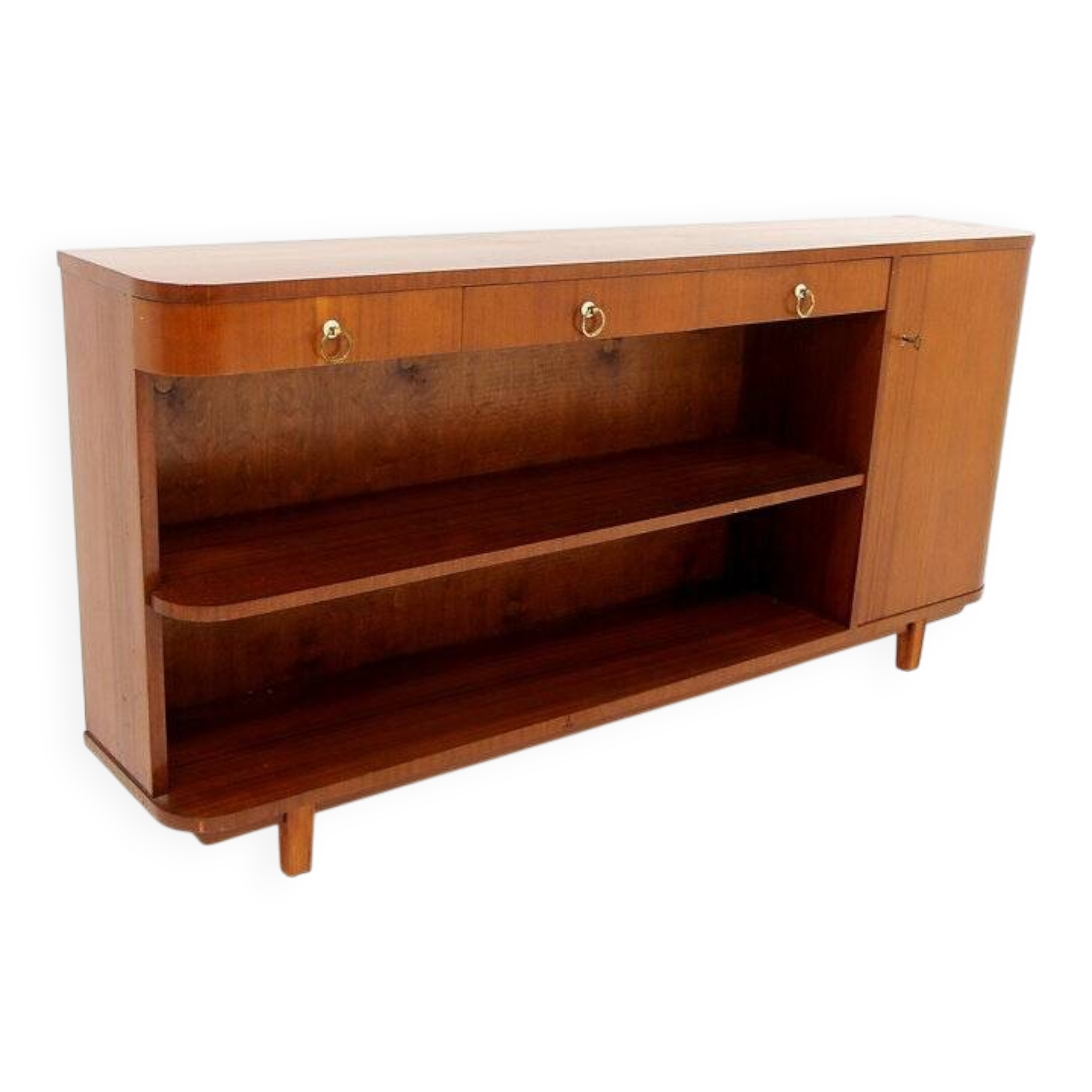 Bibliothèque scandinave en acajou, Swedish Modern, Suède, 1940