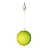 Suspension vitage boule opaline verte Ø30cm