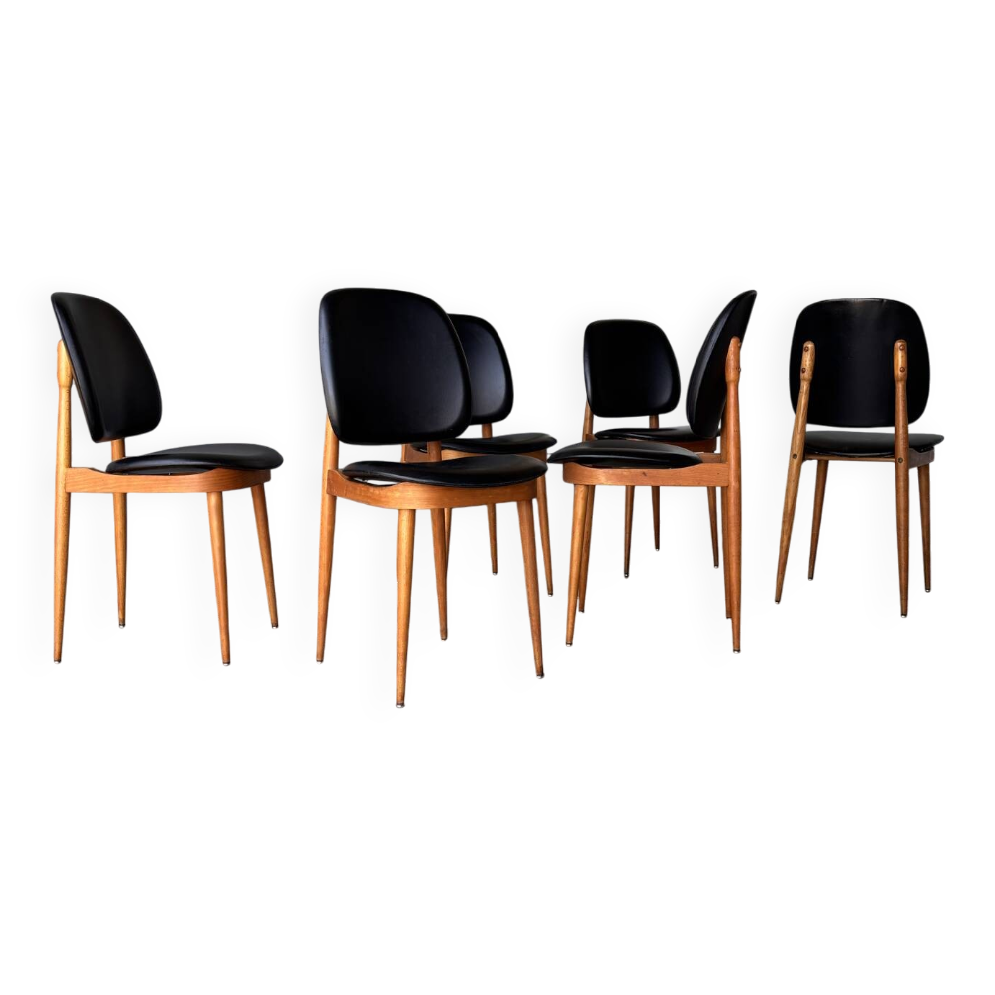 Set of 6 Pegase Baumann chairs
