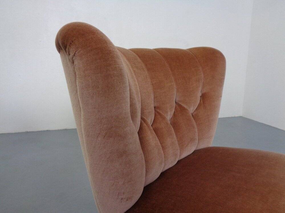Mohair Club Chairs by Adolf Wrenger, Germany, 1950s, Set of 2