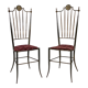 Vintage pair of Brass Tall Chairs from Chiavari, Italy 1950s