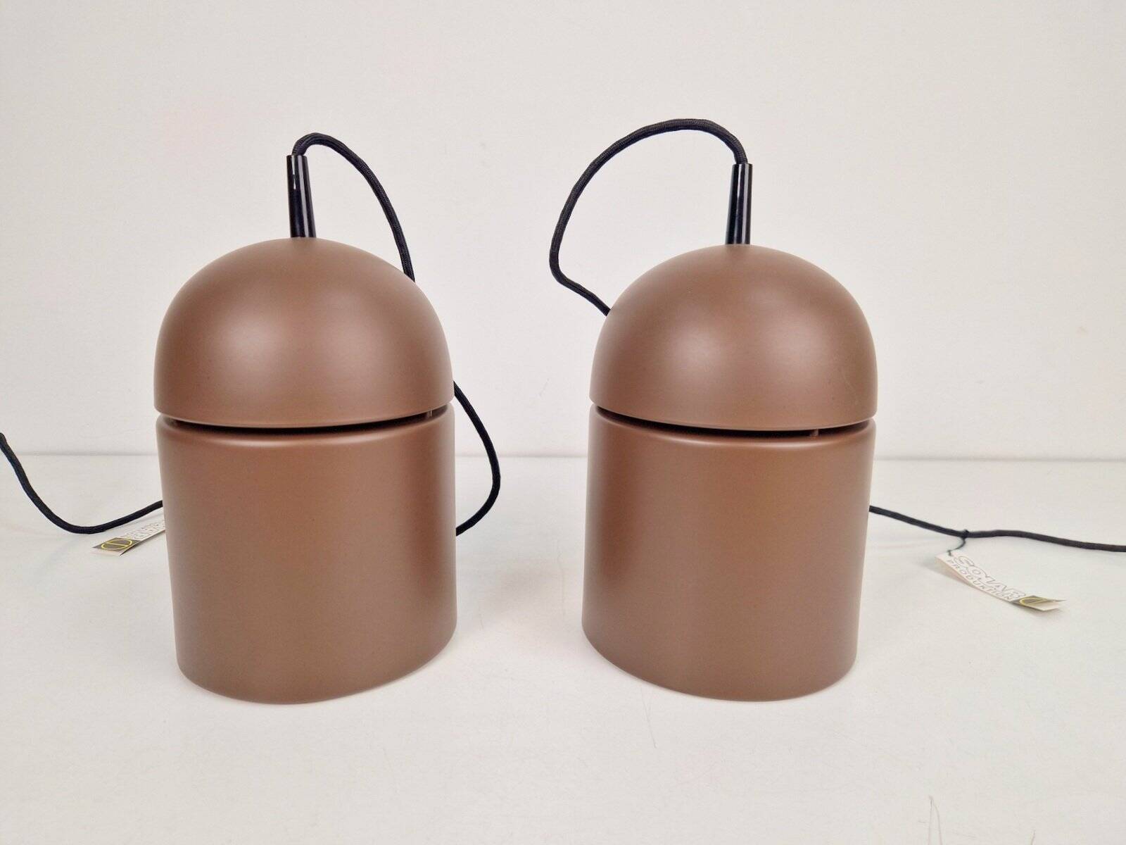 Vintage Uni Pendant Lamps by Vagn Dyring for Nordisk Solar, 1970s, Set of 2