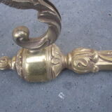 Pair of wall lights in brass
