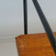 Wall shelve in black metal and the 1960s teak