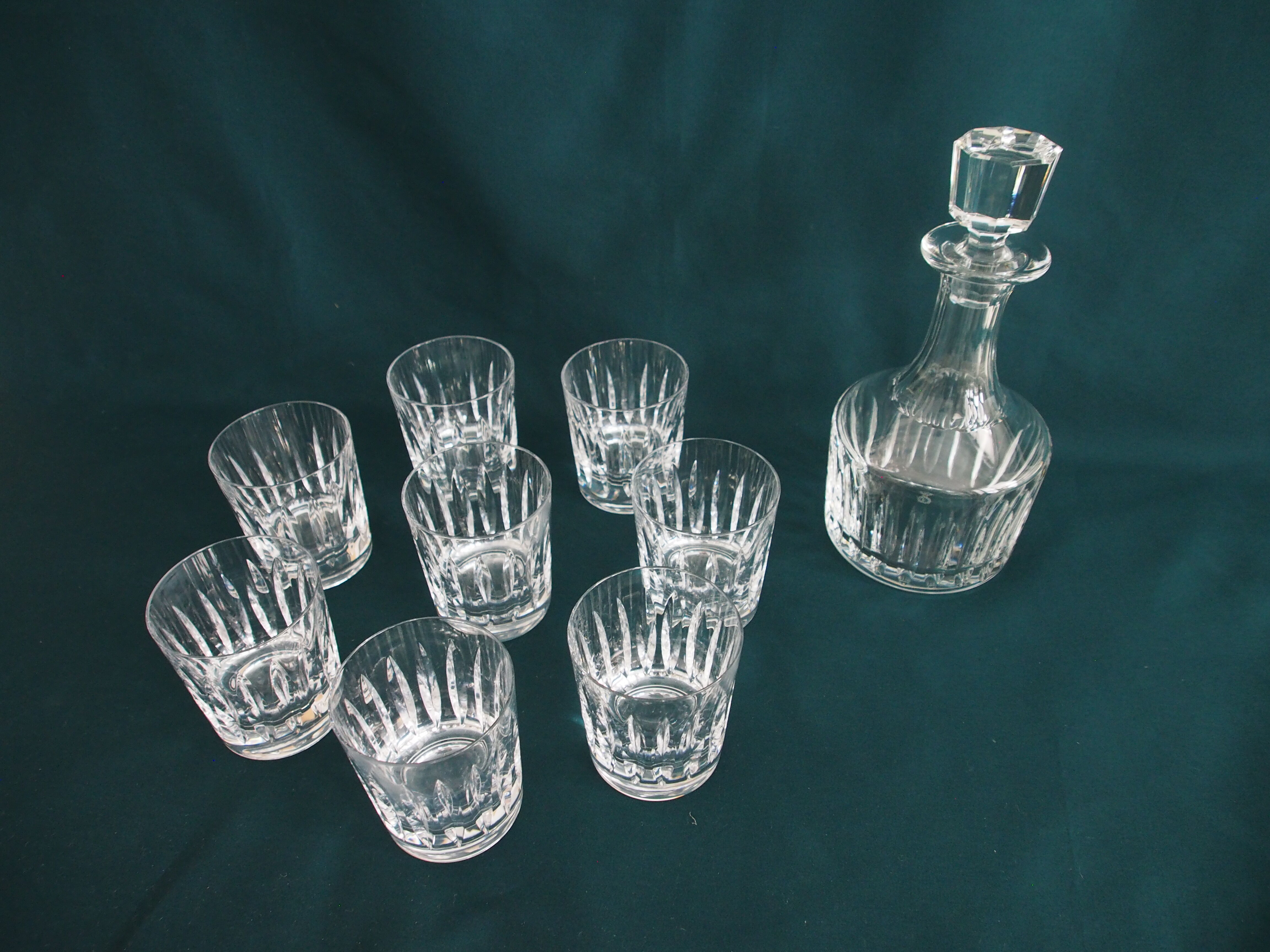 Set de 8 verres à whisky en cristal Saint Louis