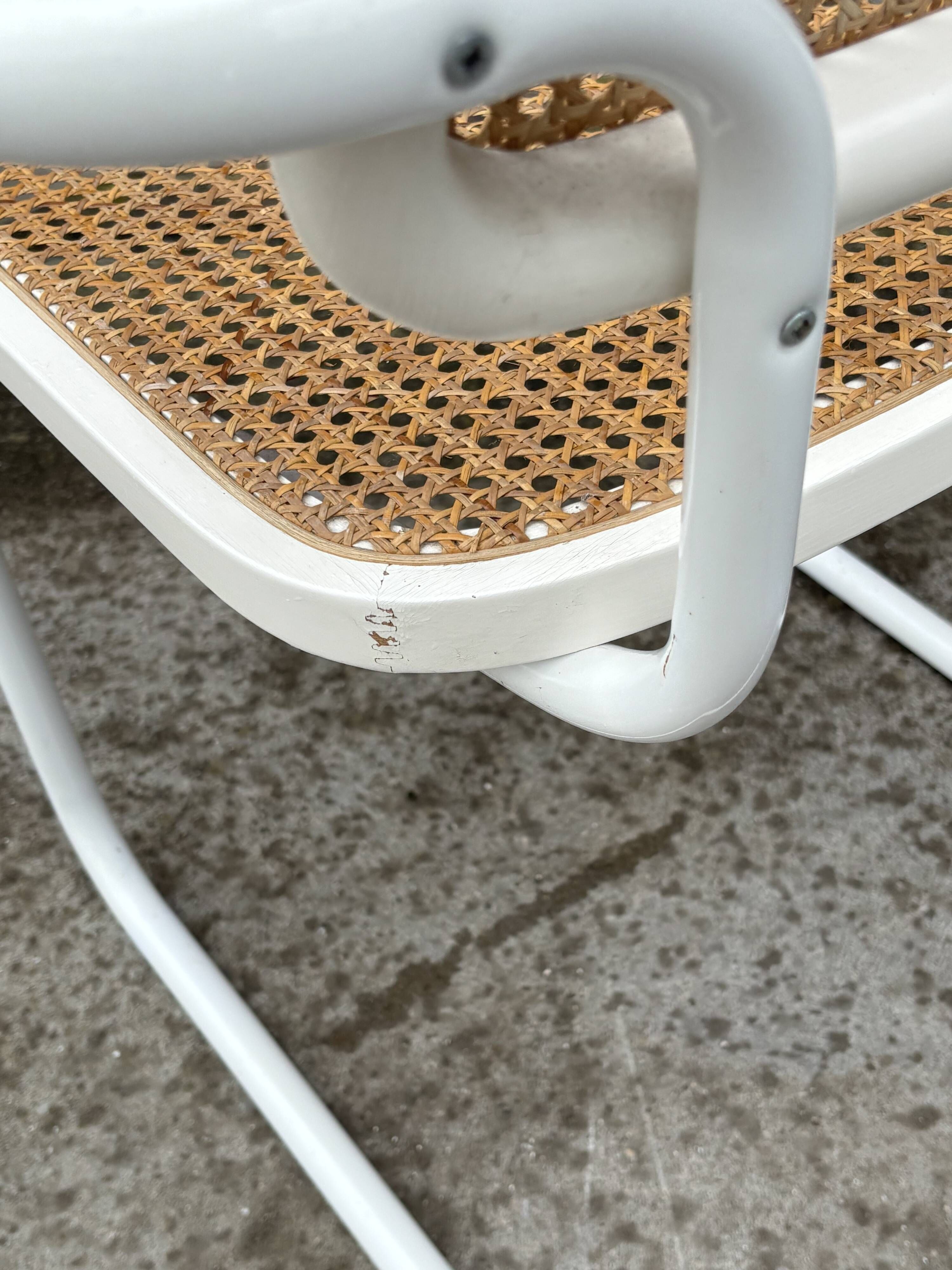 Set of 4 Cesca chairs model B64 with armrests Cesca Marcel breuer design