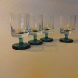 Four stemmed liqueur glasses 1970