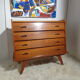 Commode vintage scandinave pieds compas année 50