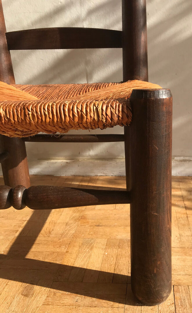 Wooden chair and straw 1950